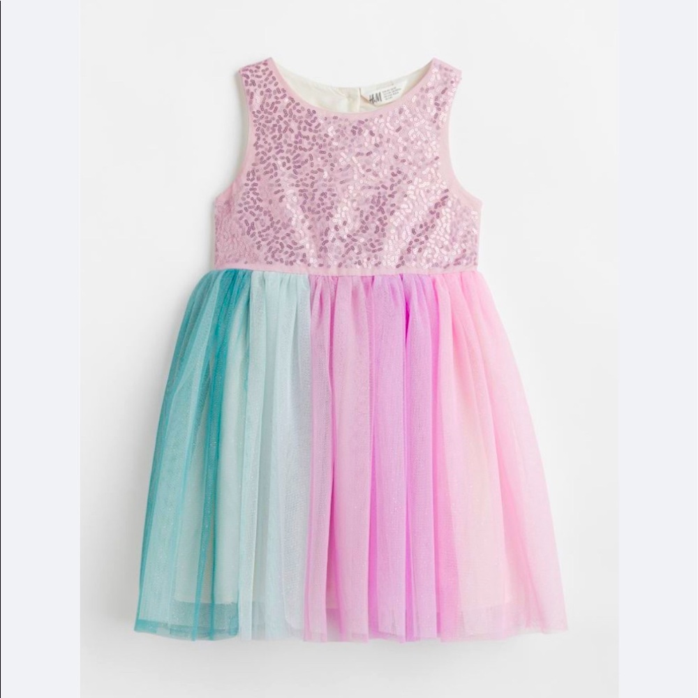 Pink Tulle Dress-Girls 6/7 years